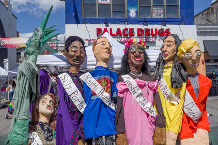 Jersey City, NJ, USA - August 24, 2019: 19th Annual Jersey City LGBT Pride Festival.のeditorial素材