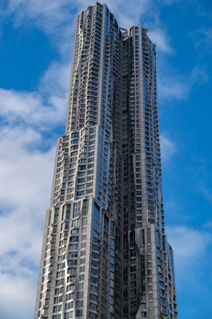 New York, USA, November 29, 2018: view of 8 Spruce Street, originally known as Beekman Tower is a 76-story skyscraper in New York City, USAのeditorial素材