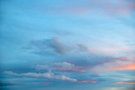 Sky abstract nature background. Colorful cloudy sky at sunset. Gradient color.