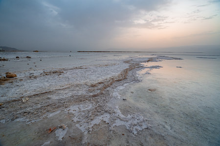 View of Dead Sea coastline. Israelの写真素材
