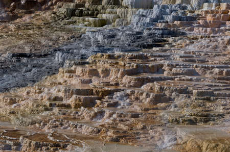 Mammoth Hot Springs in Yellowstone National Park. USAの写真素材