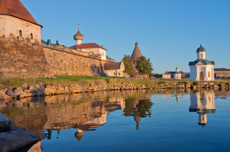 The Solovetsky Monastery on the Solovetsky Islands in the White Sea in northern Russia.のeditorial素材
