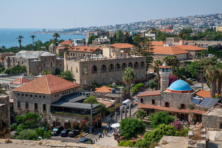 Historical houses of Byblos, also known as Jbeil, a coastal town in Lebanon. One of the oldest...