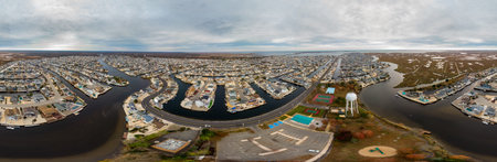 Aerial view of Beach Haven West.This is an unincorporated community located within Stafford...