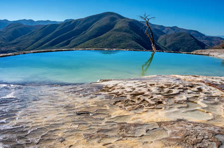 Hierve el Agua, thermal spring in the Central Valleys of Oaxaca, Mexicoの写真素材