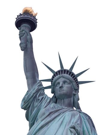 Statue of Liberty Isolated on white backgroundの写真素材