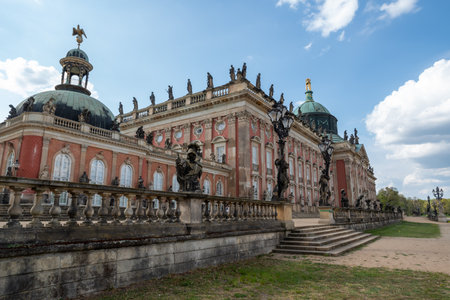 Potsdam, Germany - 04/30/2022: The New Palace in Sanssouci park in Potsdam, Germany.のeditorial素材