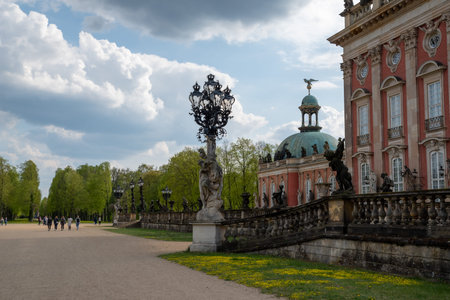 Potsdam, Germany - 04/30/2022: The New Palace in Sanssouci park in Potsdam, Germany.のeditorial素材
