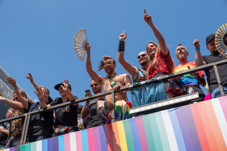 Berlin, Germany - July 23, 2022 - Christopher Street Day (CSD) in Berlin.のeditorial素材