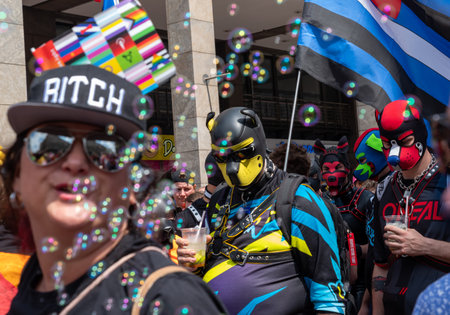 Berlin, Germany - July 23, 2022 - Christopher Street Day (CSD) in Berlin.のeditorial素材