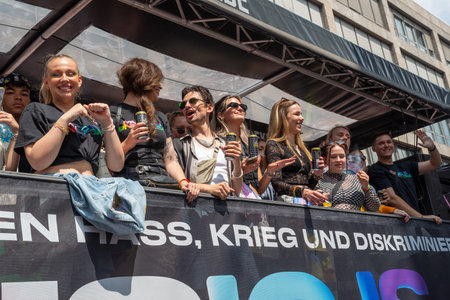 Berlin, Germany - July 23, 2022 - Christopher Street Day (CSD) in Berlin.のeditorial素材