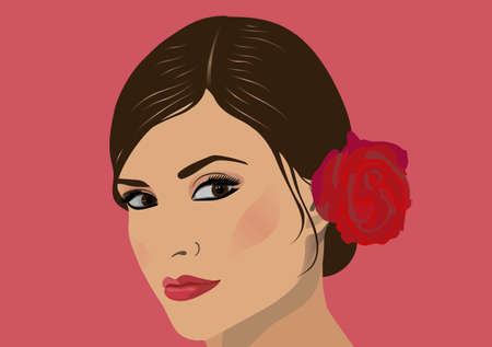 Face beautiful woman.のイラスト素材