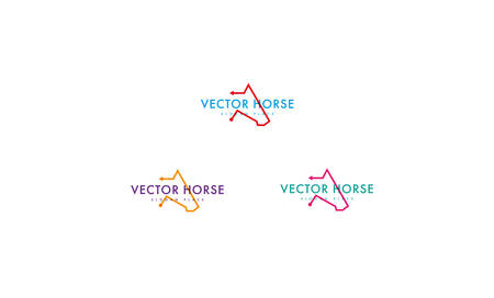 three development creative icon vector horseのイラスト素材