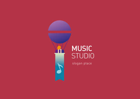 Developing creative logo for the music studioのイラスト素材