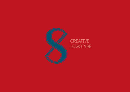 Creative logo with a double meaning, the letter X, Sの写真素材