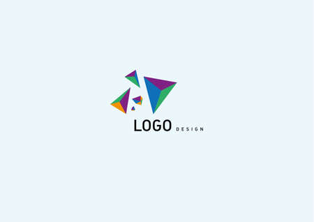 Creative logo multicolored geometric crystalsのイラスト素材
