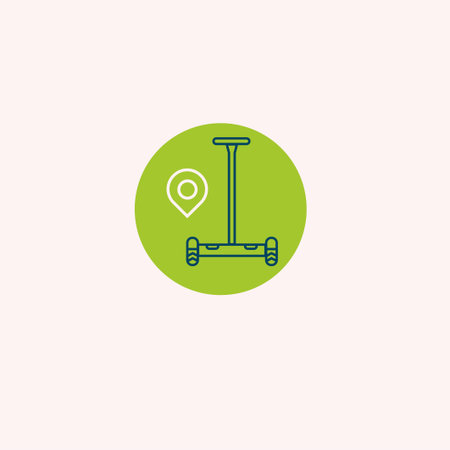 Creative modern icon, gyroscooter electric transport