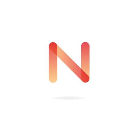 Letter N icon design template elements. Vector color sign.のイラスト素材