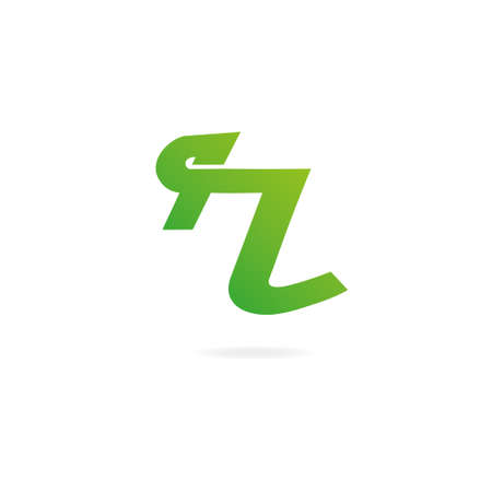Letter R logo. Design template elements, curved lines, eco.のイラスト素材