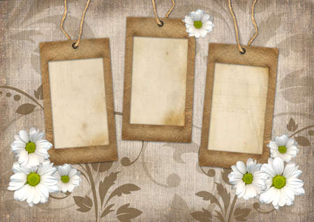 Romantic scrapbook backgroundの写真素材