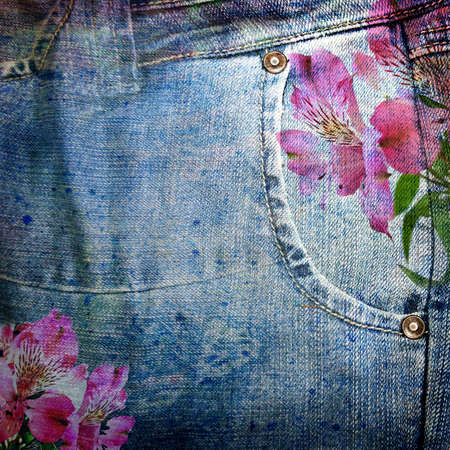 Abstract jeans backroundの写真素材