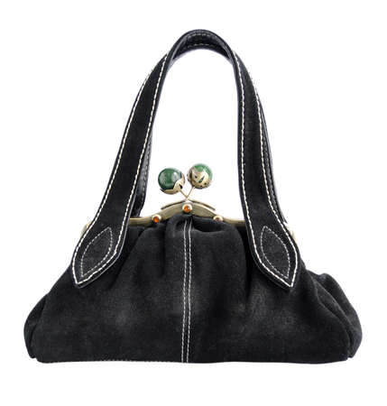 Vintage handbag isolated on the whiteの写真素材