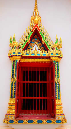 Temple window of  Thailand  の写真素材