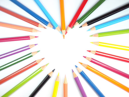  colorfull Heartの写真素材