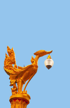 Gold bird Sculpture of Thailandの写真素材