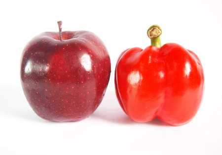 apple or paprika の写真素材