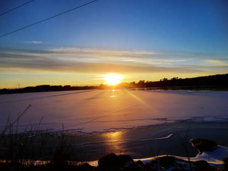 Winter Sunsetの写真素材