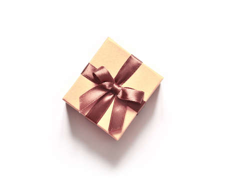 Gift box isolated on white background, copy space.の写真素材