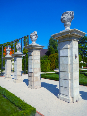 Garden of the Baroque Castle of Hajos in Hungary   のeditorial素材