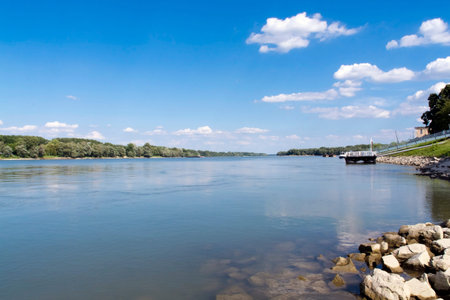 Danube River at Mohacs in South Hungary