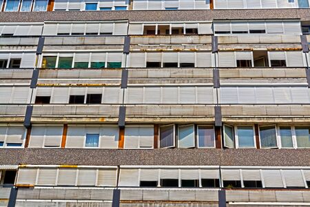 Bock of flats ("160-as") in the centrum of Szekszard, Hungaryの写真素材