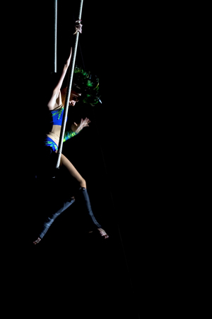 Aerialist woman at circusのeditorial素材
