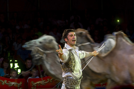 Circus director at workのeditorial素材