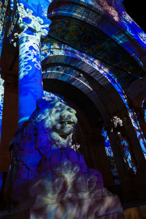 Szeged Dom in the Advent in Szeged, Hungaryの写真素材