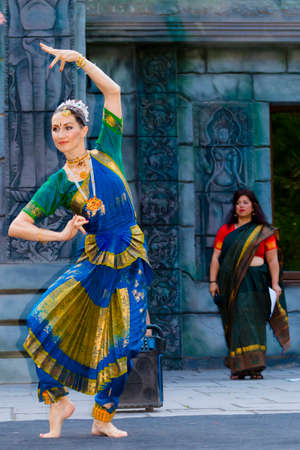 SZEGED, HUNGARY - JULY 24. 2021: Kala Sangam - Indian dancers are dancing in Szeged Zooのeditorial素材
