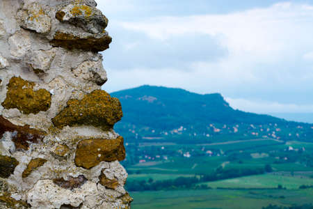 Panorama veiw from the fortress of Szigliget, in Hungaryの写真素材