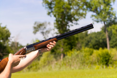 Clay pigeon shooting with a Caesar Guerini shotgun