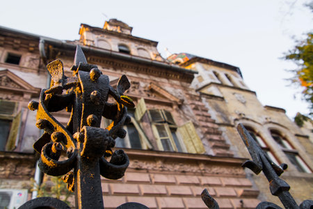 Old house in the center of Subotica in Serbiaの写真素材