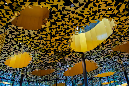 Interior design of the House of Music in Budapestの写真素材