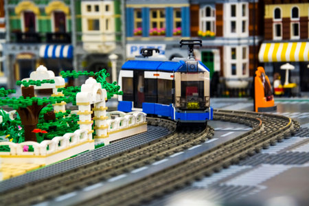 LEGO game exhibition in Szeged in Hungaryのeditorial素材