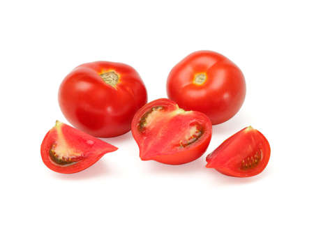 tomatoes on whiteの写真素材