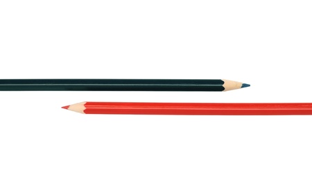 Colored pencils on whiteの写真素材