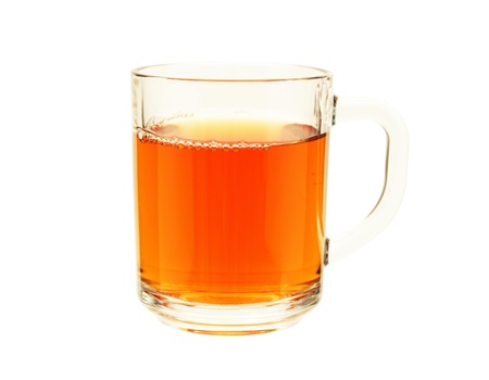 Cap of black tea  isolated on  whiteの写真素材