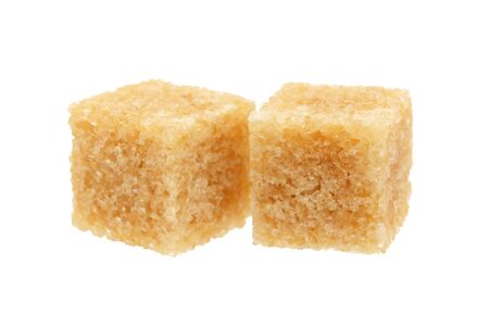 brown sugar isolated on whiteの写真素材