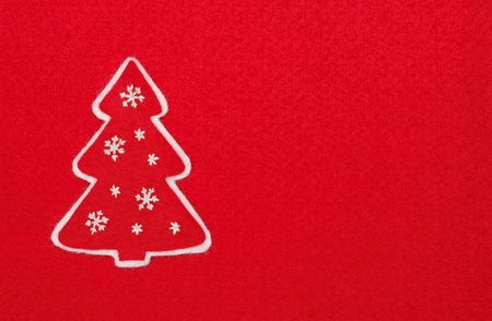 new year tree on red background の写真素材