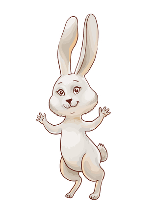 Cute bunny, vector illustrationのイラスト素材